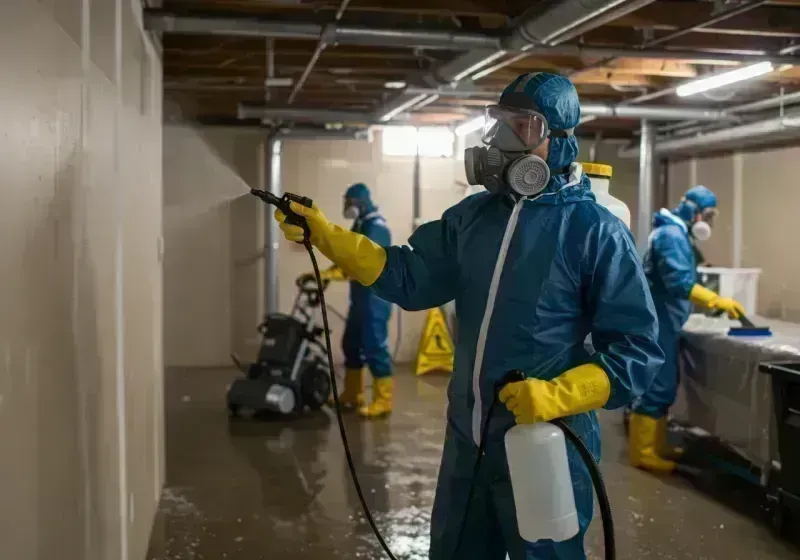 Basement Sanitization and Antimicrobial Treatment process in Minnetonka, MN